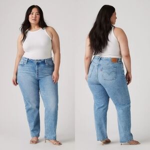Levi's Premium 501 Original Fit Women's Jeans Plus 22W Low‎ Stretch Acid Wash